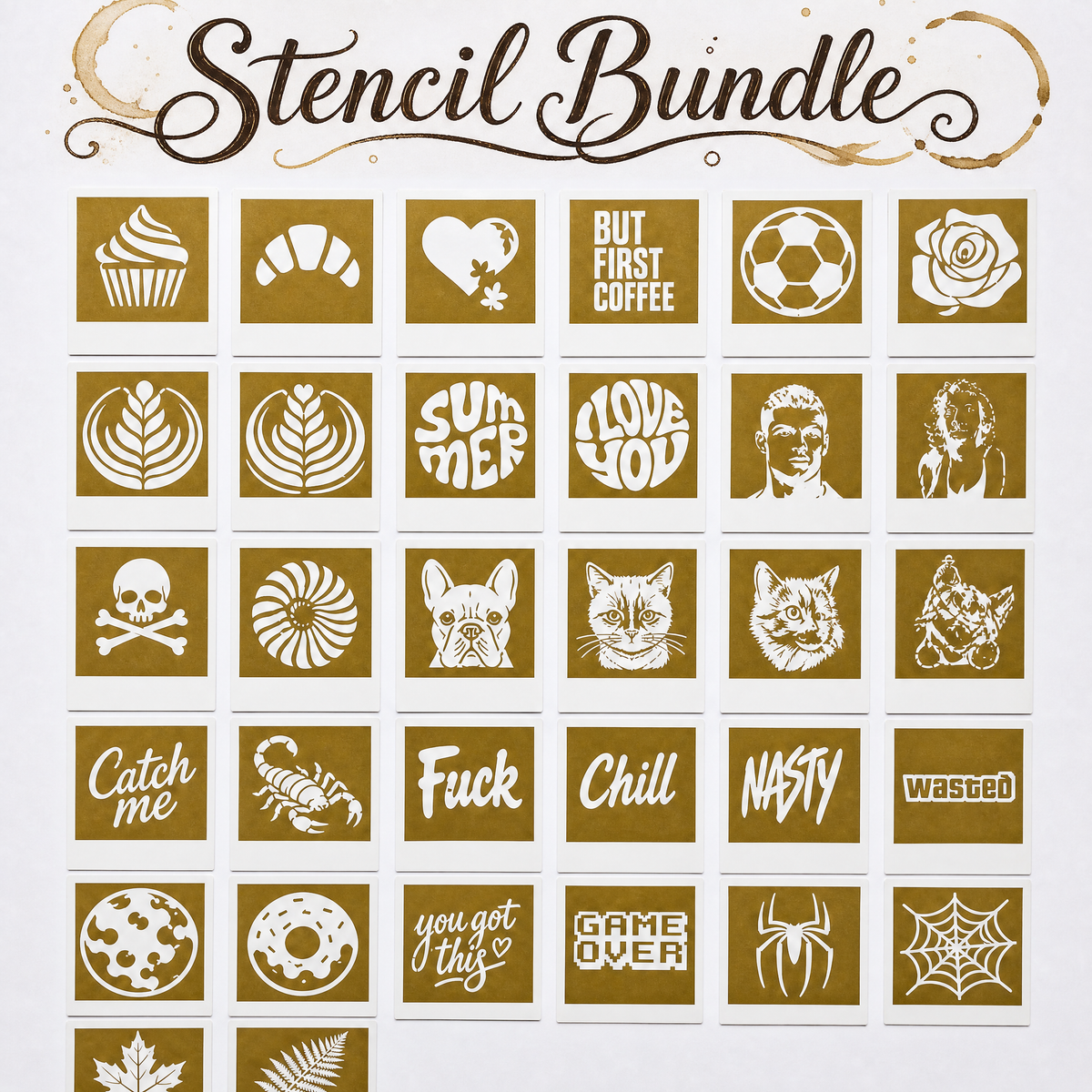 30 Stencil Bundle